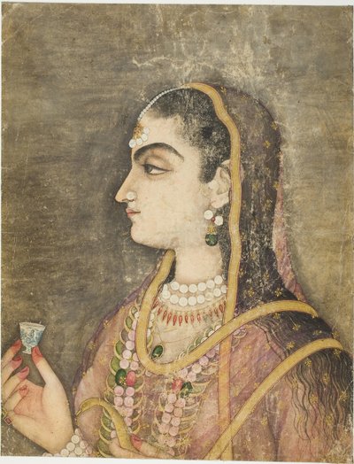 Retrato de uma princesa de School Mughal