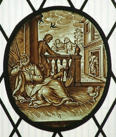 18600 (vidro manchado) de School Netherlandish