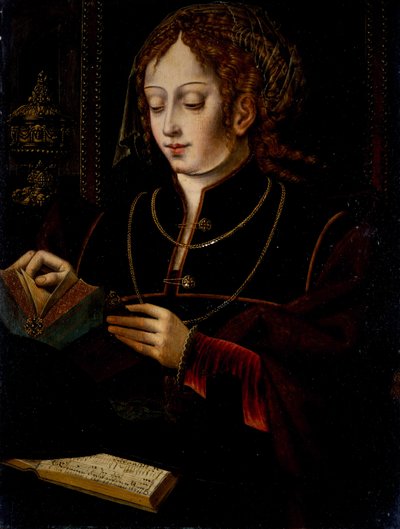 Mary Magdalen, c.1520 (óleo sobre carvalho) de School Netherlandish