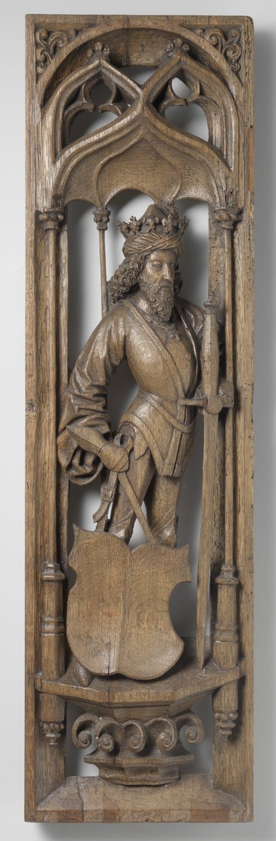 Painel de uma caixa de órgão, c. 1510-20 (carvalho com vestígios de policromia) de School Netherlandish