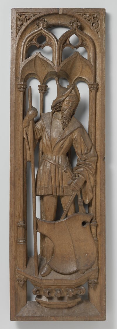 Painel de uma caixa de órgão, c. 1510-20 (carvalho com vestígios de policromia) de School Netherlandish