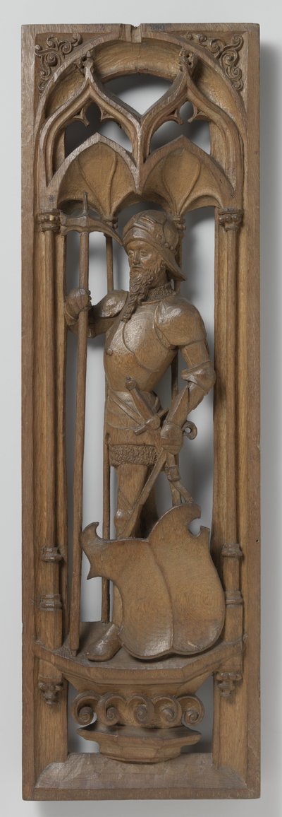Painel de uma caixa de órgão, c. 1510-20 (carvalho com vestígios de policromia) de School Netherlandish
