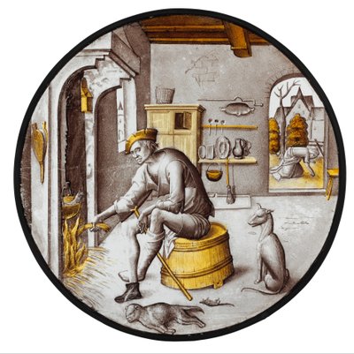Sorgheloos ("Carefree") em Pobreza de School Netherlandish
