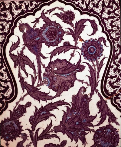 Arte Otomana: Cerâmica de Iznik Decorando o Salão de Circuncisão do Palácio Topkapi em Istambul, Turquia de School Ottoman