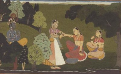 51.207/11 Um confidente pede a Radha para conhecer Krishna, ilustração da série 