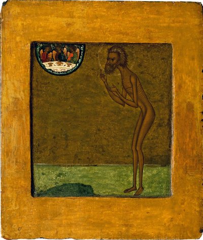 Basílico o Beato ou São Basílio (Vasileia) (1469-1551 ou 1557). Ícone russo anónimo, tempera sobre madeira, finais do século XVI. Arte tradicional de Moscovo. Galeria Estadual Tretyakov, Moscovo. de School Russian