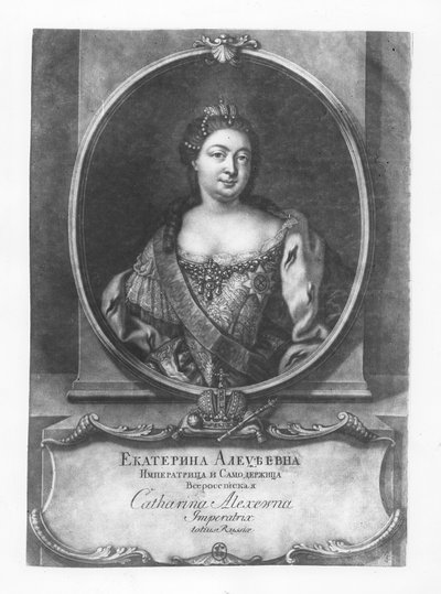 Catarina I da Rússia (gravura) de School Russian