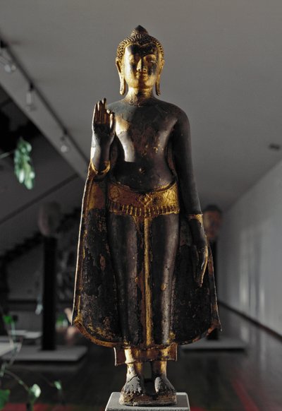 estilo Lopburi: abhyamudra buddha (escultura de School Siamese