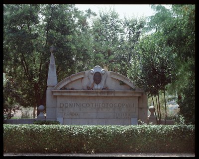 Vista do monumento El Greco de School Spanish