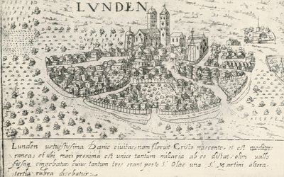 A cidade de Lund, Suécia (gravura) de School Swedish