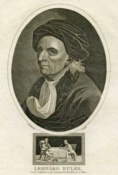 Retrato de Leonard Euler (gravura) de Swiss School