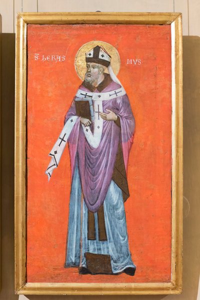 São Erasmus, pintor bizantino veneziano, primeira metade do século IV (óleo sobre painel) de School Veneto Byzantine