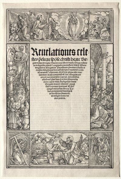 Fronteira - com o Batismo de Cristo de School of Albrecht Dürer