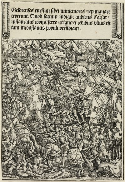 A Segunda Guerra em Gueldres, do Arco do Triunfo de Maximiliano I de School of Albrecht Dürer