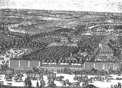 Bairro alemão Nemetskaya sloboda em Moscou, 1705 de Schoonebeek
