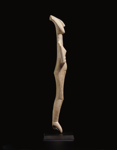 Figura feminina reclinada das Cíclades, peça em nome do Mestre Schuster, Cíclades Primitivas II, c.2400 aC de Schuster Master