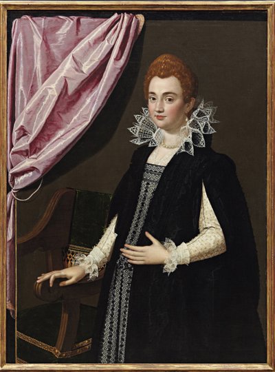 "Retrato de Marie de Medici (1575-1642)" Peinture de Scipione Pulzone (1550-1598) - 1594 - Óleo sobre tela - Dim 132,1x96,5 cm Coleção particular de Scipione Pulzone