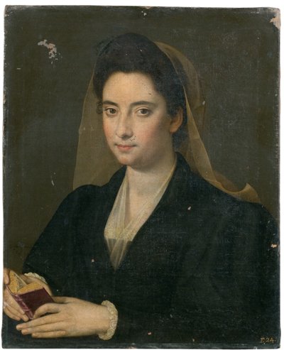 Retrato de uma senhora com um livro (&39;Lucrezia Cenci&39;) de Scipione Pulzone