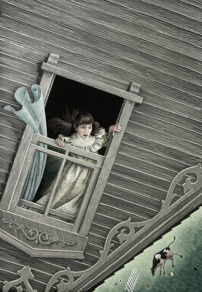 O Maravilhoso Feiticeiro de Oz, 2005 (scratchboard, colorido digitalmente) de Scott McKowen