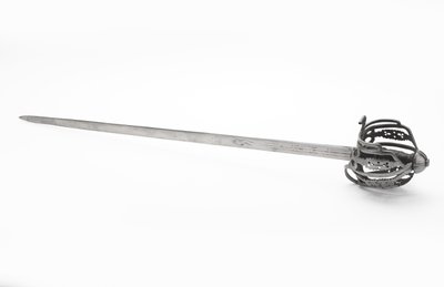 Espada larga com cesto, c.1745 (aço) de Scottish School