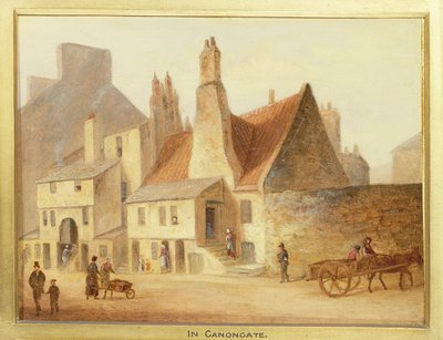 Canongate, detalhe de Edimburgo: nove vistas da cidade velha de Scottish School