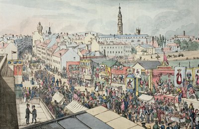 Desenho de Glasgow Fair, do Glasgow Looking Glass, 1825 de Scottish School