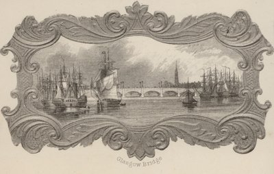 Ponte de Glasgow, Escócia (litho) de Scottish School