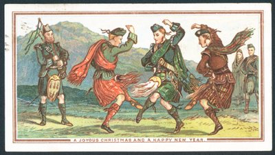 Cartão de Natal escocês de Scottish School
