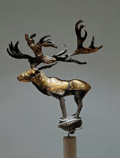 Art Scythian (civilização Cítica): ornamento representando um veado. De Altai, séc. V - III a.C. São Petersburgo, Museu de l