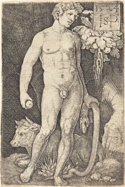 Adão em pé de Sebald Beham