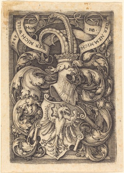 Brasão com uma águia de Sebald Beham