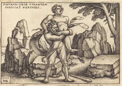 Hércules Matando Anteu de Sebald Beham