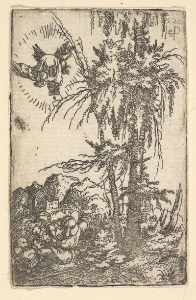 Joachim Recebendo a Promessa do Nascimento da Virgem, 1520. de Sebald Beham