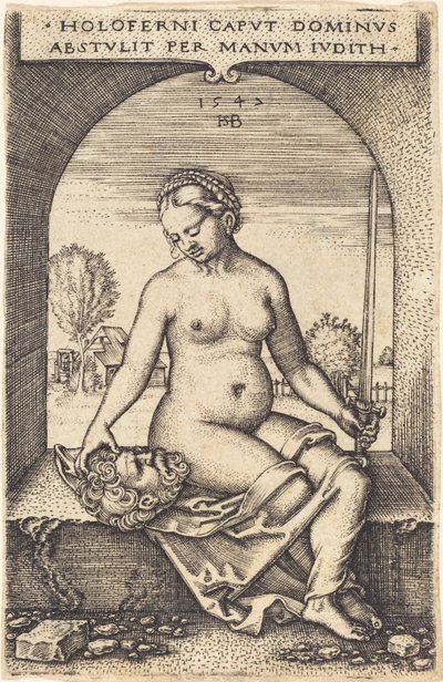 Judith sentada em uma janela de Sebald Beham
