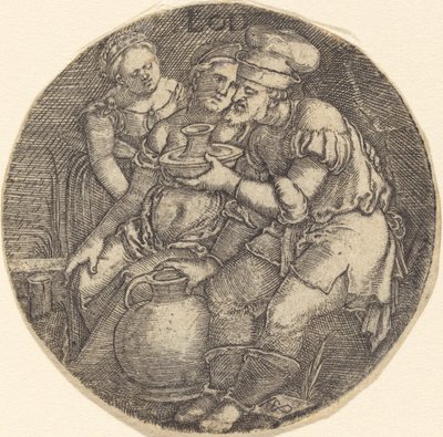 Ló e suas filhas de Sebald Beham