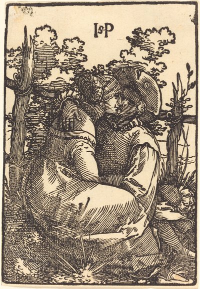 Amantes por uma cerca de Sebald Beham