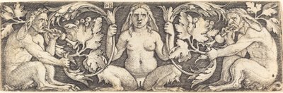 Ornamento com três sátiros de Sebald Beham