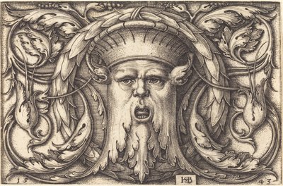 Ornamento com uma máscara de Sebald Beham