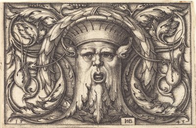 Ornamento com uma máscara de Sebald Beham