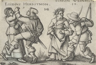 Setembro e outubro, da Festa dos Camponeses ou dos Doze Meses, 1546-47. de Sebald Beham