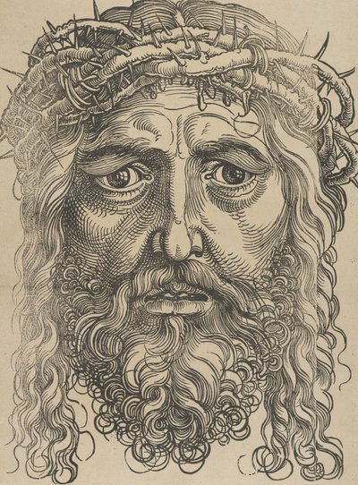 A Cabeça de Cristo Coroada de Espinhos, c. 1520. de Sebald Beham