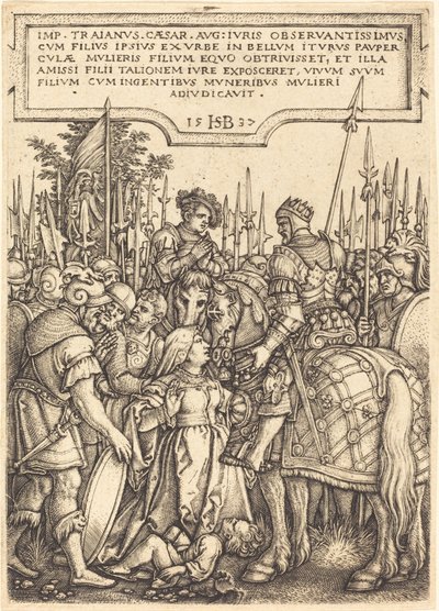 O julgamento de Trajano de Sebald Beham
