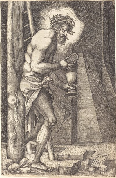O Homem das Dores aos Pés da Cruz de Sebald Beham