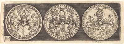 Três medalhas com brasões de Sebald Beham