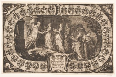 As cinco virgens loucas. Folha memorial por ocasião da morte da virgem Ane Rosenkrantz de Sebastian Lehlin