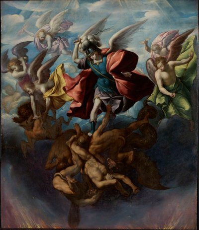 A Queda dos Anjos Rebeldes, c. 1650 de Sebastian Lopez de Arteaga