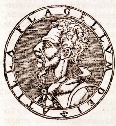 Attila - em "Cosmographia" de Sebastiano Munster de Sebastian Munster