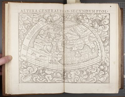 Globo, da Cosmographia, 1544 de Sebastian Munster