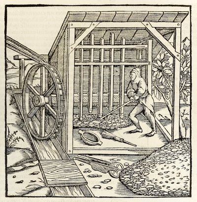 Mineração com roda d