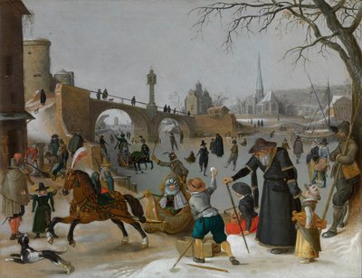 Prazeres de Inverno (óleo sobre painel) de Sebastian Vrancx
